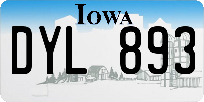 IA license plate DYL893