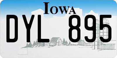 IA license plate DYL895