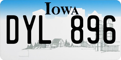 IA license plate DYL896