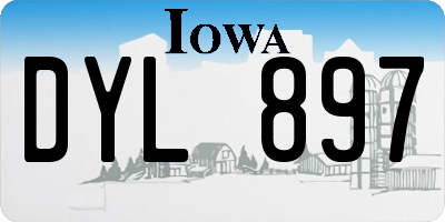 IA license plate DYL897