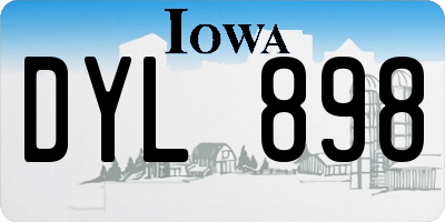 IA license plate DYL898