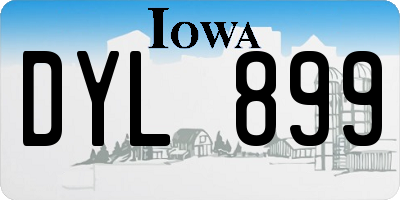 IA license plate DYL899