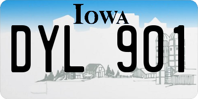 IA license plate DYL901