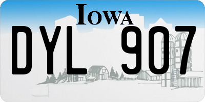 IA license plate DYL907