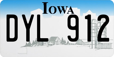 IA license plate DYL912