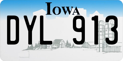 IA license plate DYL913