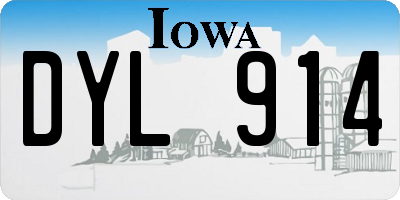 IA license plate DYL914