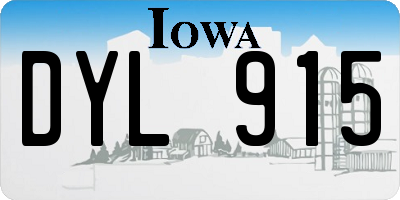 IA license plate DYL915