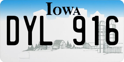 IA license plate DYL916