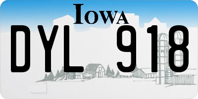 IA license plate DYL918