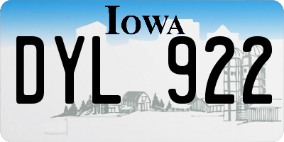 IA license plate DYL922