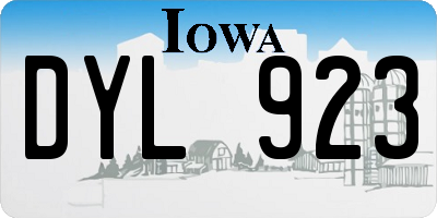 IA license plate DYL923