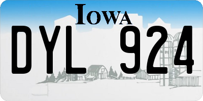 IA license plate DYL924
