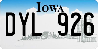 IA license plate DYL926