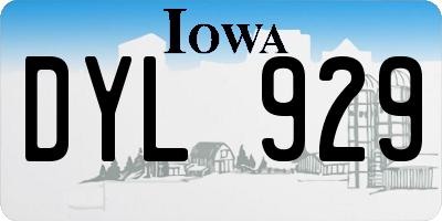 IA license plate DYL929