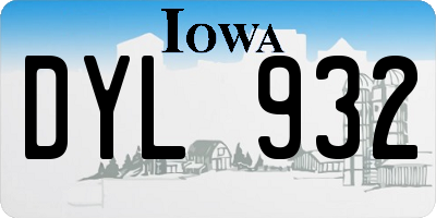 IA license plate DYL932