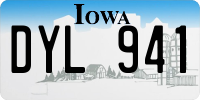IA license plate DYL941