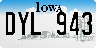 IA license plate DYL943