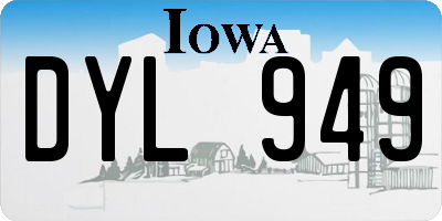 IA license plate DYL949