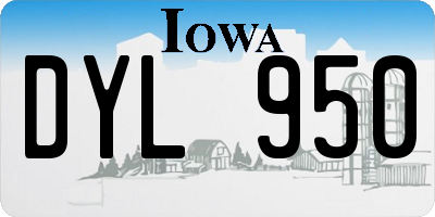 IA license plate DYL950