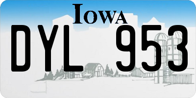 IA license plate DYL953