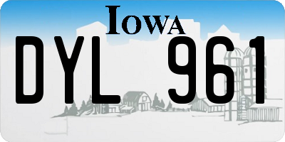 IA license plate DYL961
