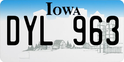 IA license plate DYL963