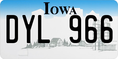 IA license plate DYL966