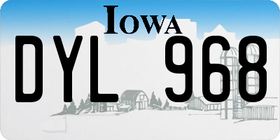 IA license plate DYL968
