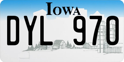 IA license plate DYL970