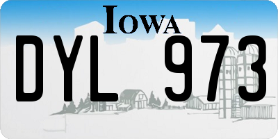 IA license plate DYL973