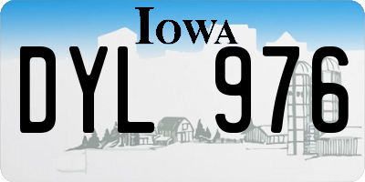 IA license plate DYL976
