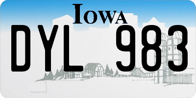 IA license plate DYL983