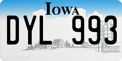 IA license plate DYL993