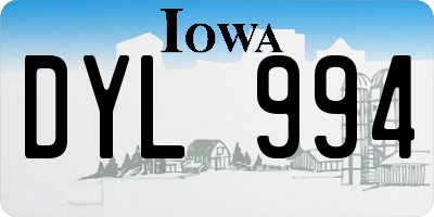 IA license plate DYL994