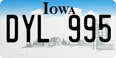 IA license plate DYL995