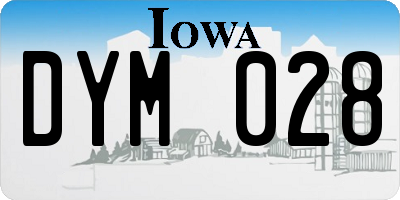 IA license plate DYM028