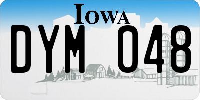 IA license plate DYM048