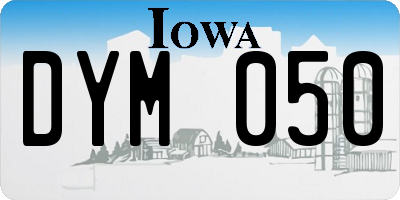 IA license plate DYM050