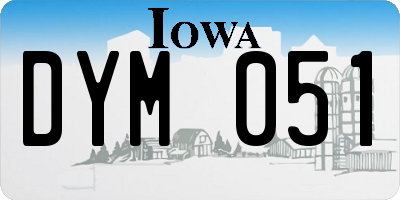 IA license plate DYM051