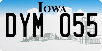 IA license plate DYM055