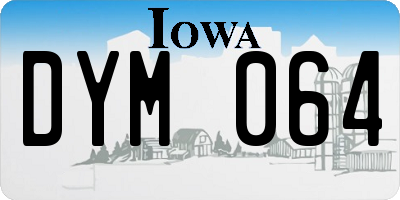 IA license plate DYM064