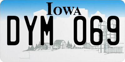 IA license plate DYM069
