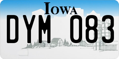IA license plate DYM083