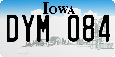 IA license plate DYM084