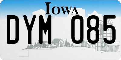 IA license plate DYM085