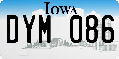 IA license plate DYM086