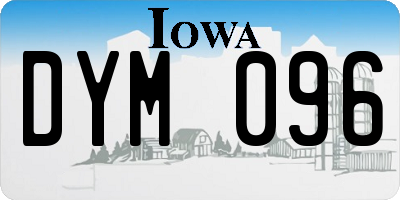 IA license plate DYM096