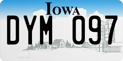 IA license plate DYM097