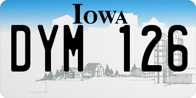IA license plate DYM126